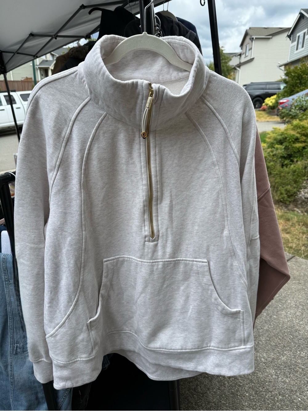 lululemon Cream Half-Zip Pullover Sweatshirt